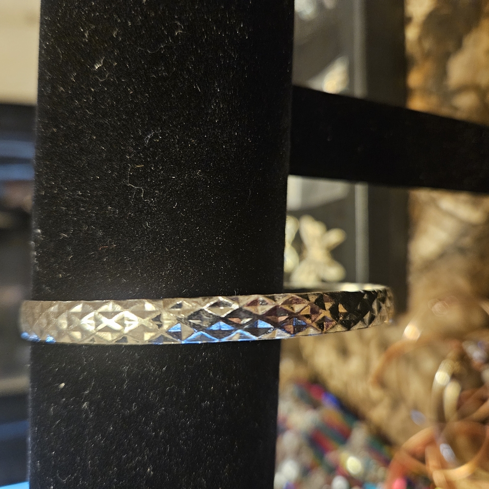 Ornate Silver Textured Bracelet